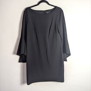 14 Jessica Howard Black Bell Sleeve Shift Dress